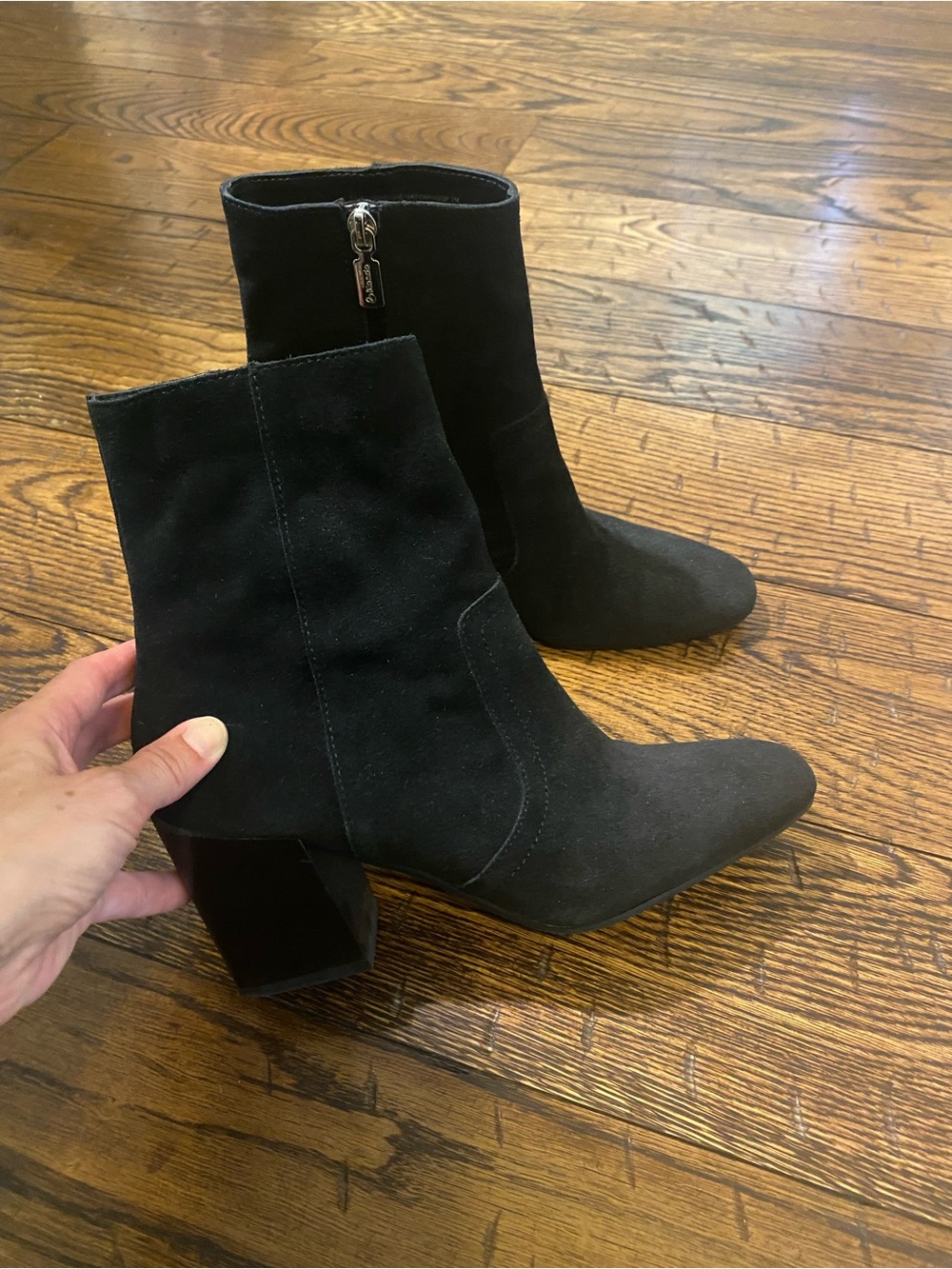 Blonde Womens Sadie waterproof  Suede Ankle Boots - Elegant Women’s Block heel